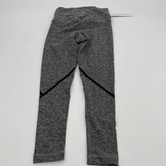 Style Reform Capri Leggings XXS Womens Gray Black Striped Spandex Stretch Active - Picture 3 of 11